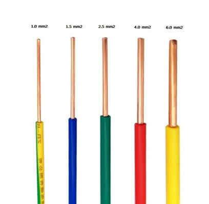 PVC BV-4mm 6mm isolierte elektrischen Draht 1.5mm 2,5 Millimeter feste Kern-Kabel-